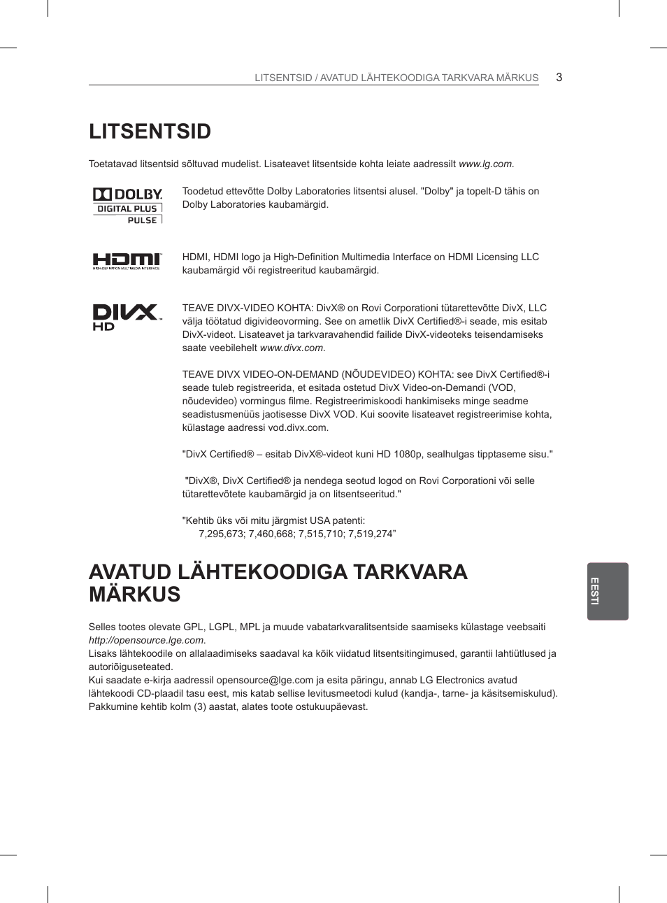 LG 32LM3400 User Manual | Page 177 / 436