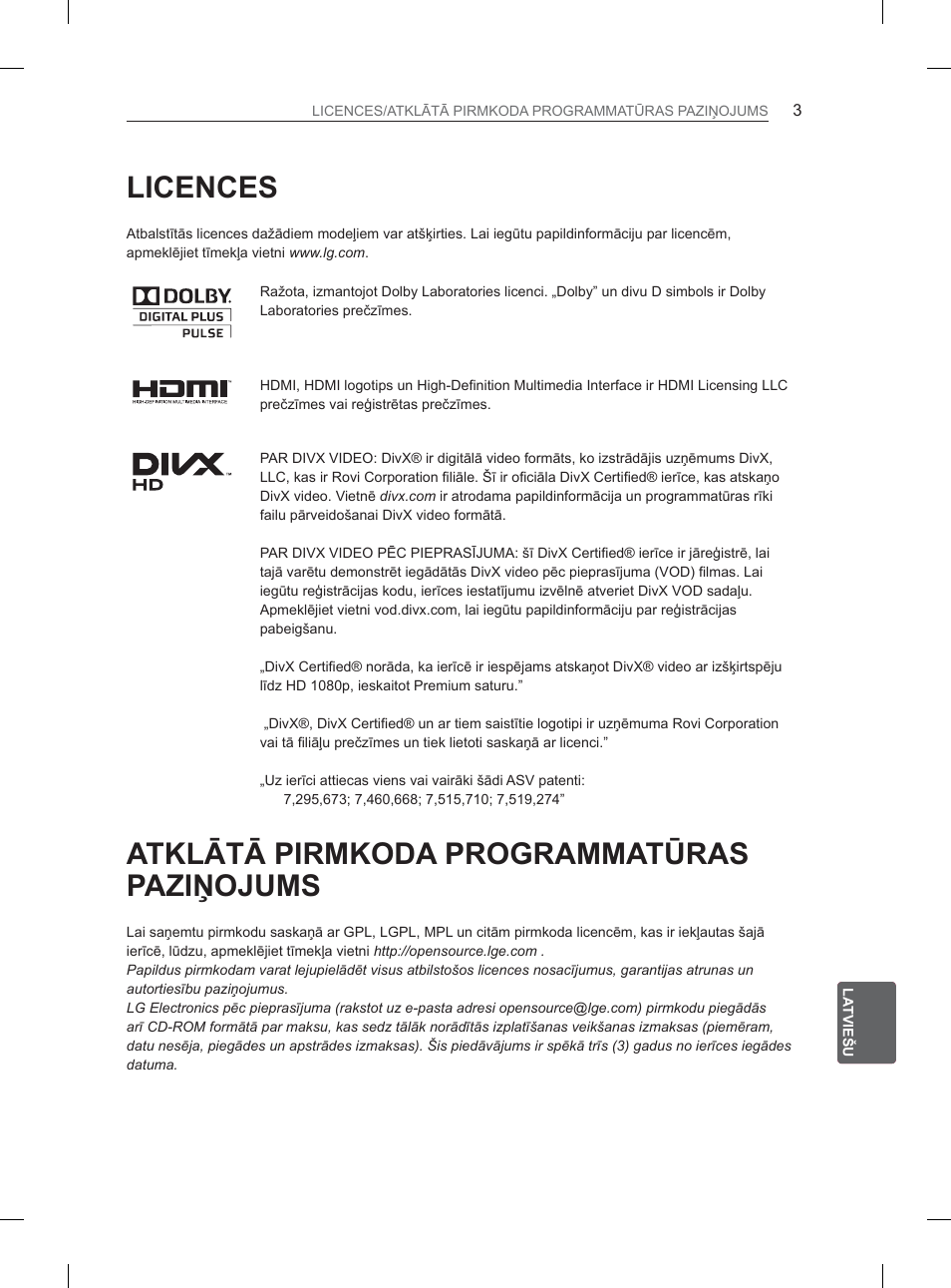 LG 32LM3400 User Manual | Page 225 / 436