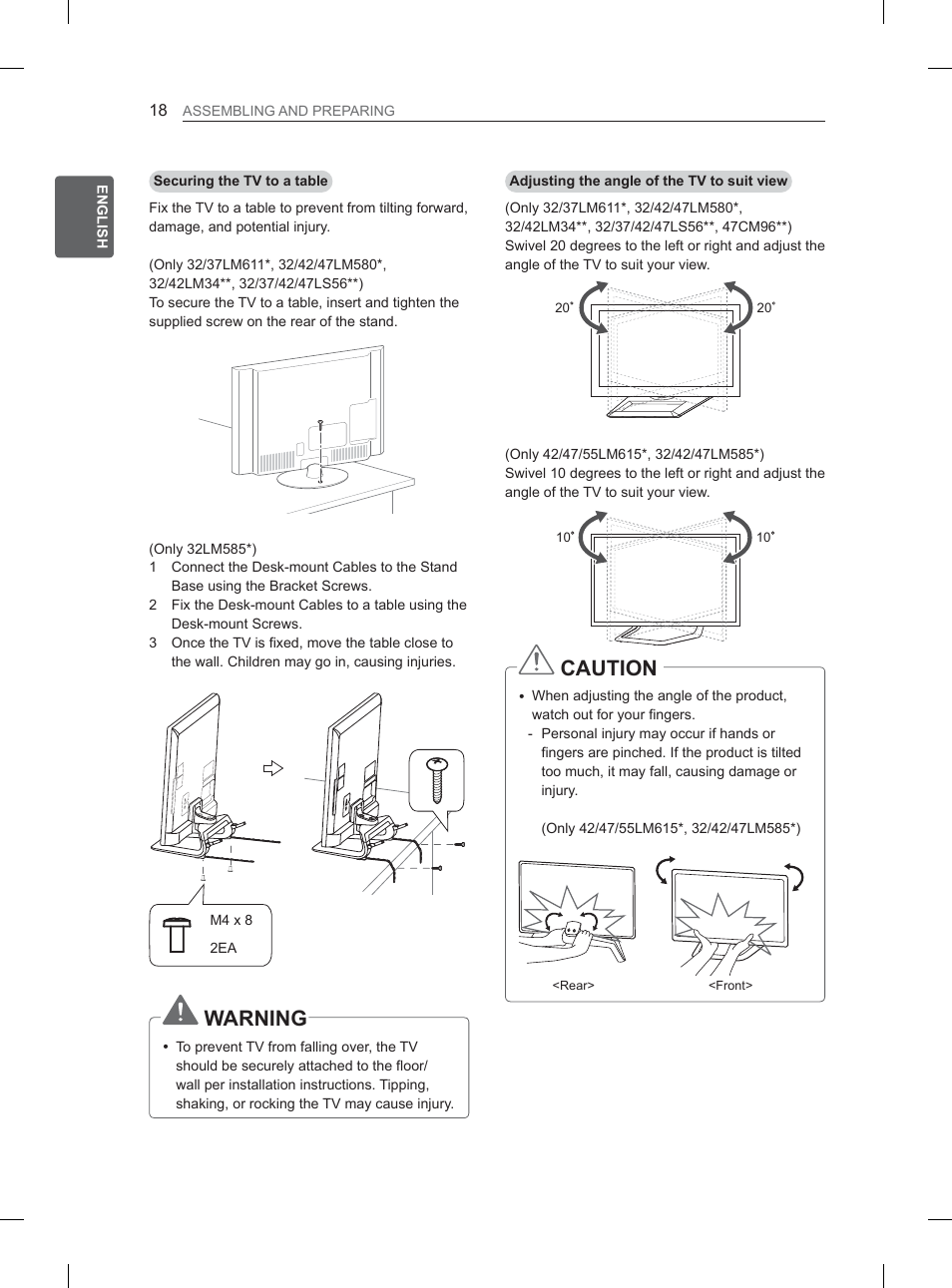 LG 32LM3400 User Manual | Page 24 / 436