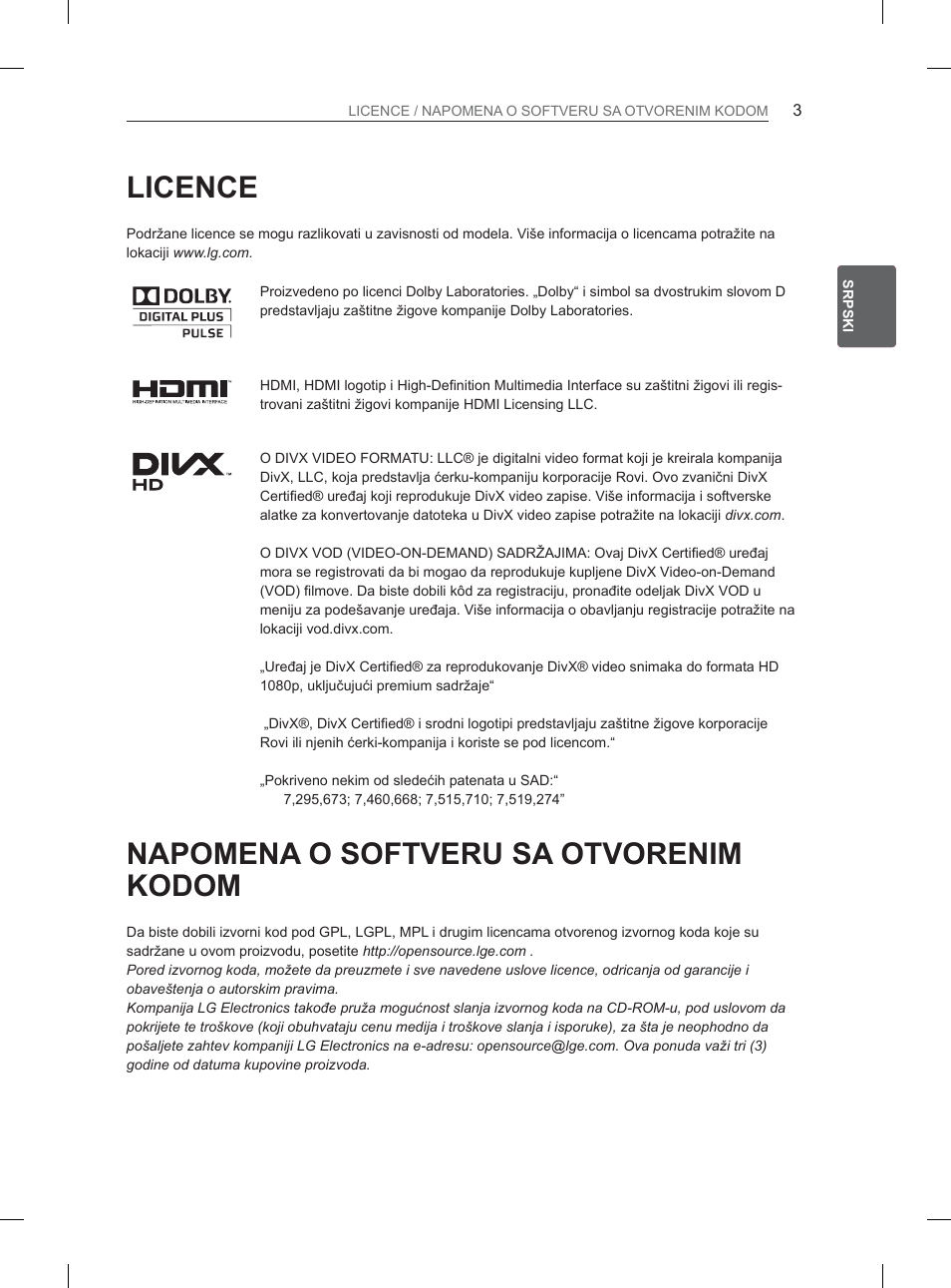 LG 32LM3400 User Manual | Page 273 / 436