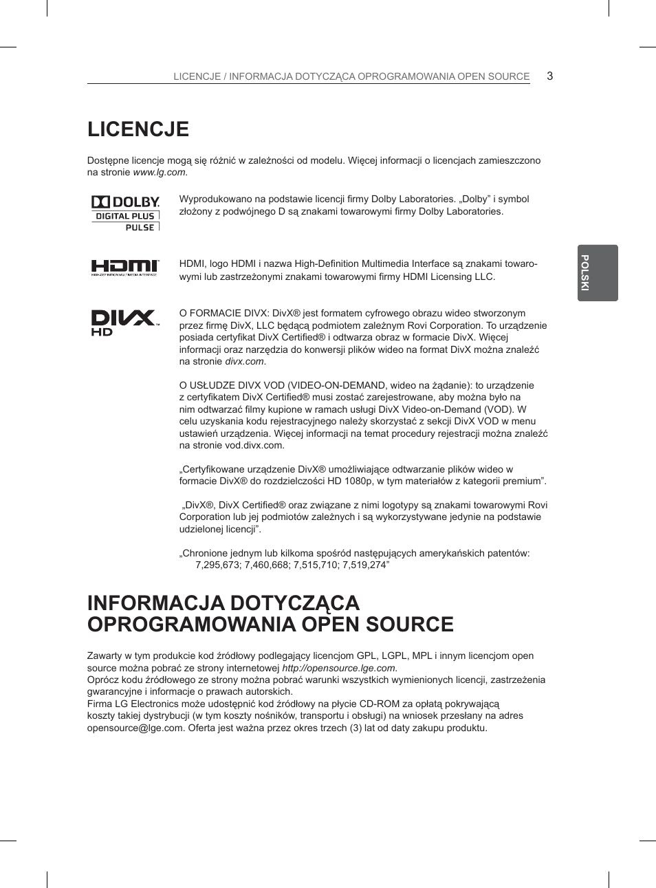 LG 32LM3400 User Manual | Page 57 / 436