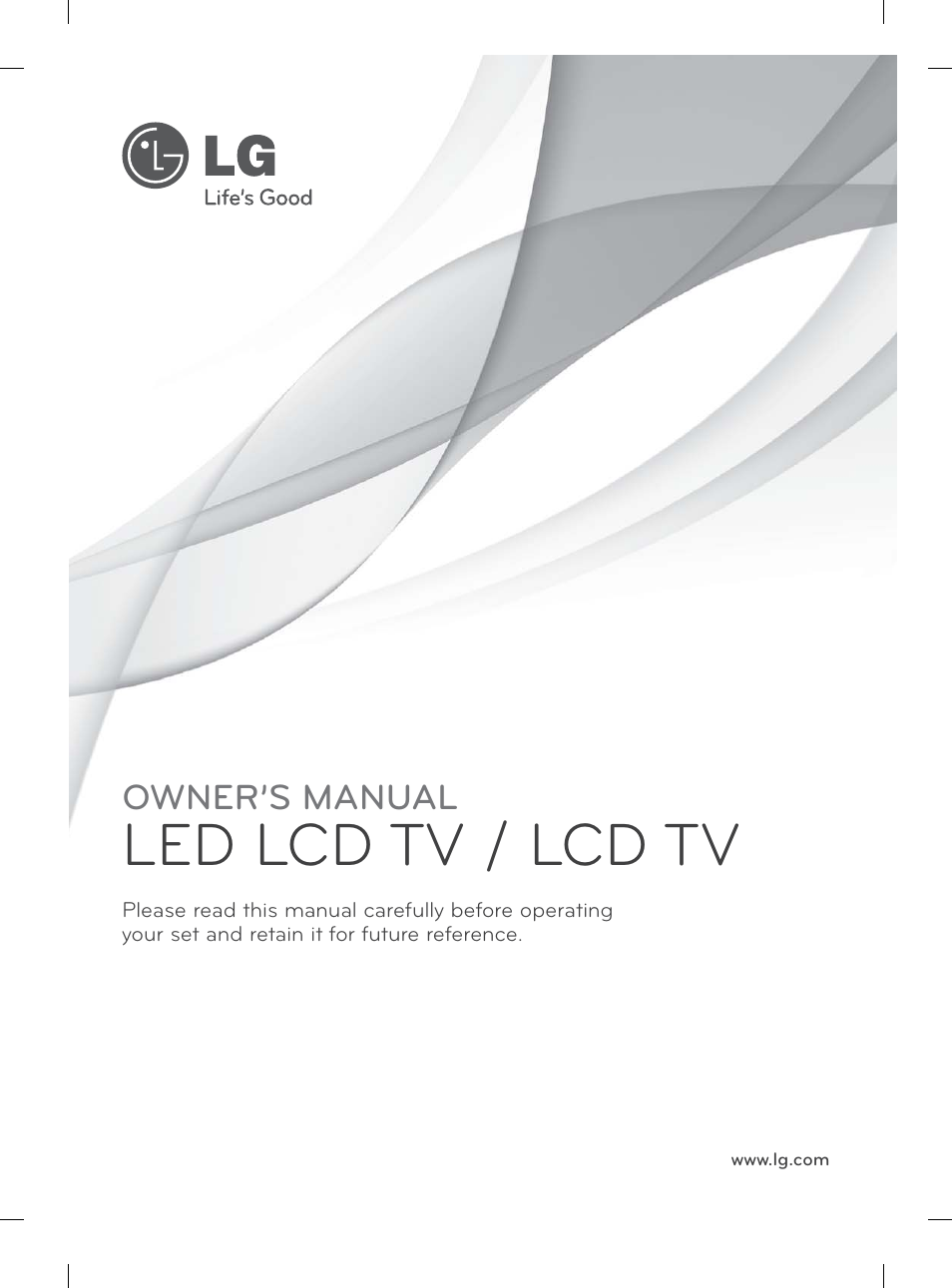 Led lcd tv / lcd tv | LG 32LM3400 User Manual | Page 7 / 436