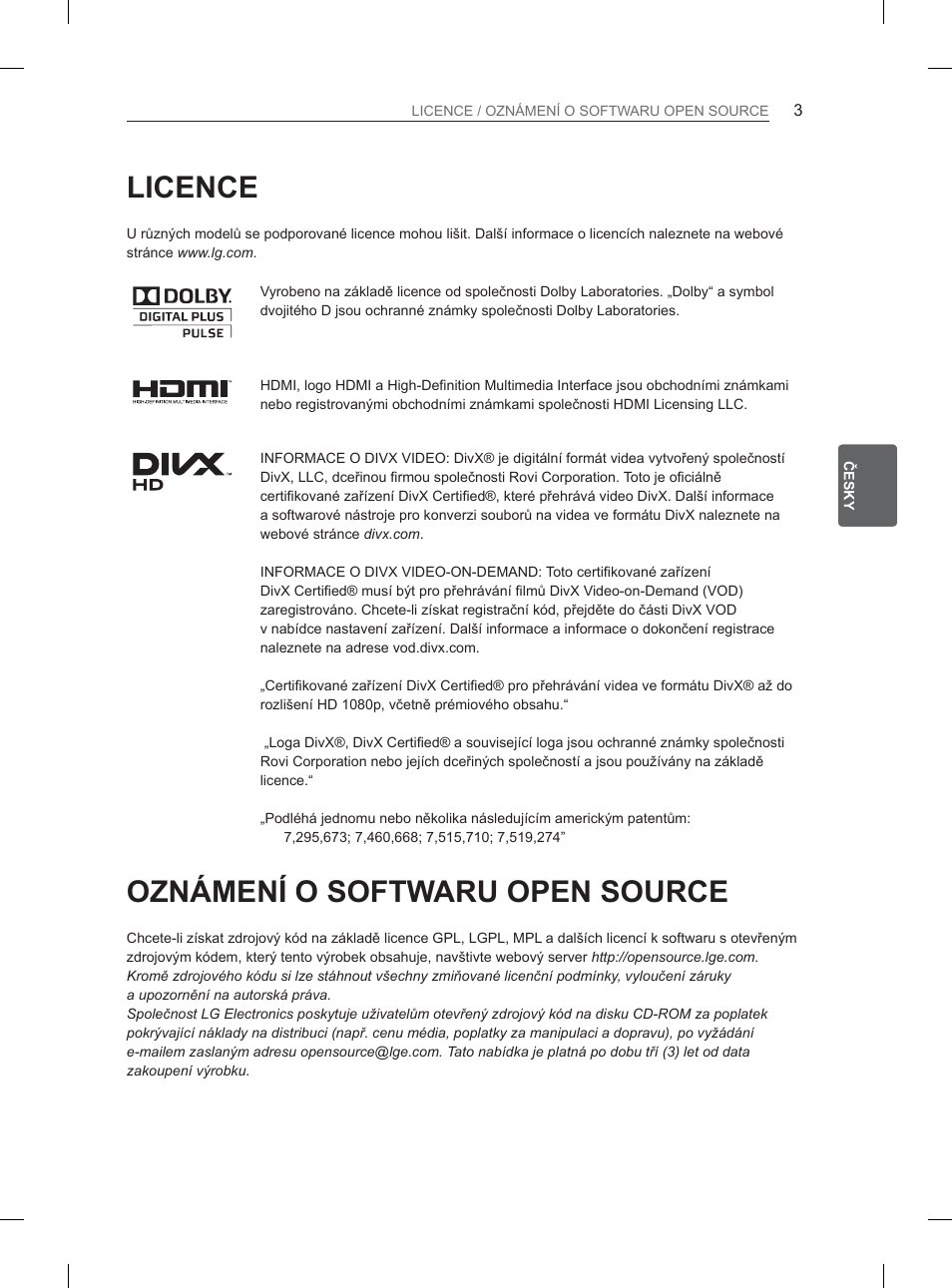 LG 32LM3400 User Manual | Page 81 / 436