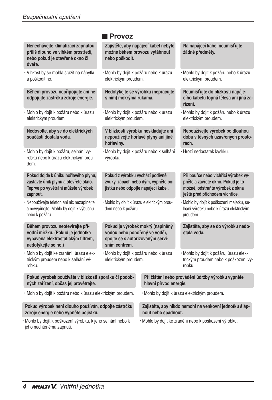 N provoz, 4vnitřní jednotka | LG ARNU15GSER2 User Manual | Page 124 / 205
