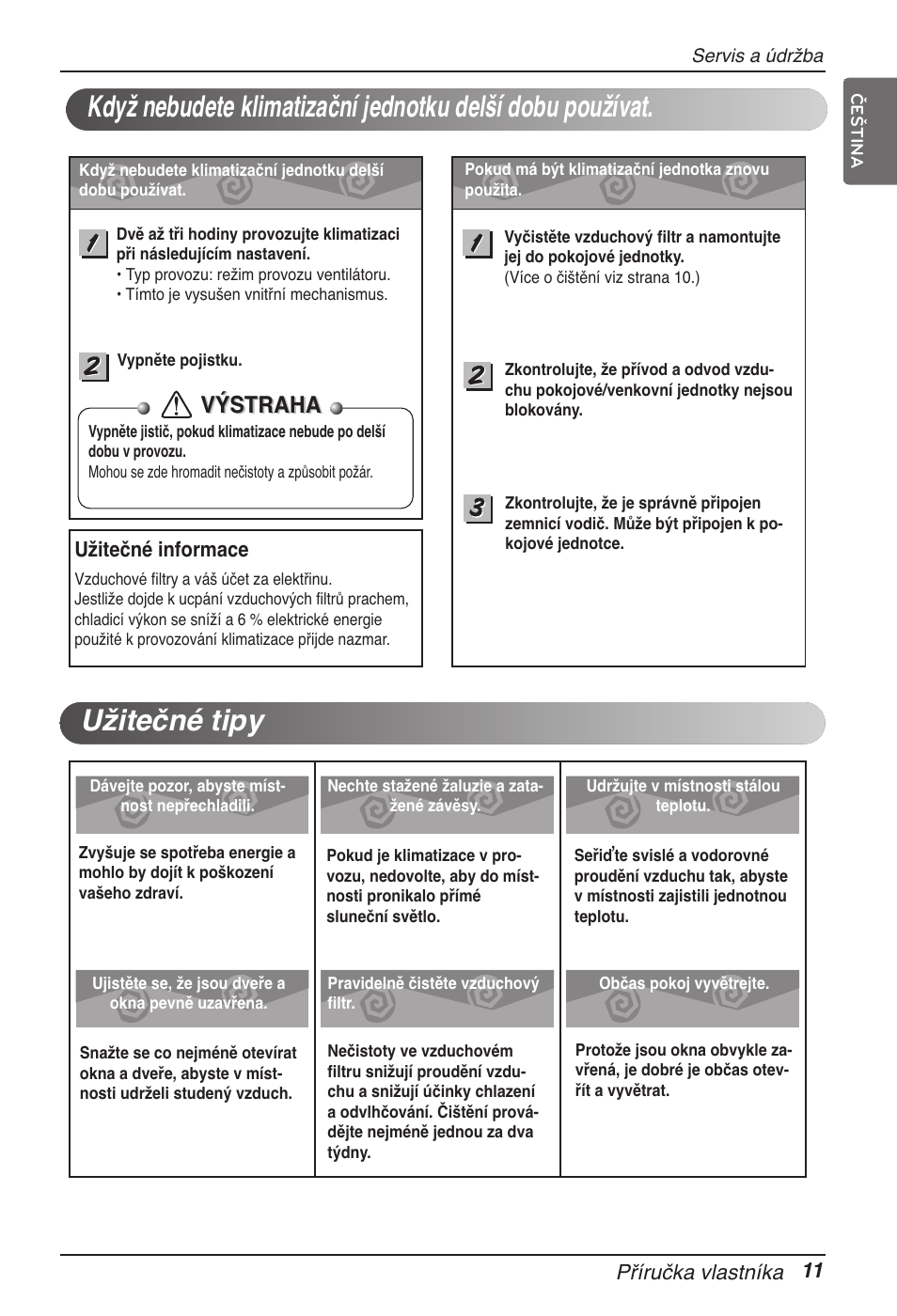 Výstraha | LG ARNU15GSER2 User Manual | Page 131 / 205