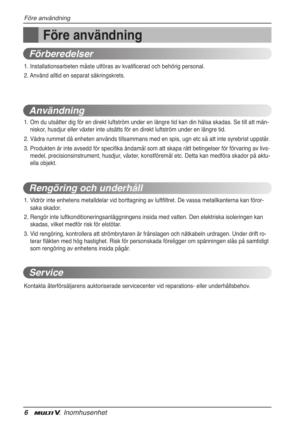 Före användning | LG ARNU15GSER2 User Manual | Page 186 / 205