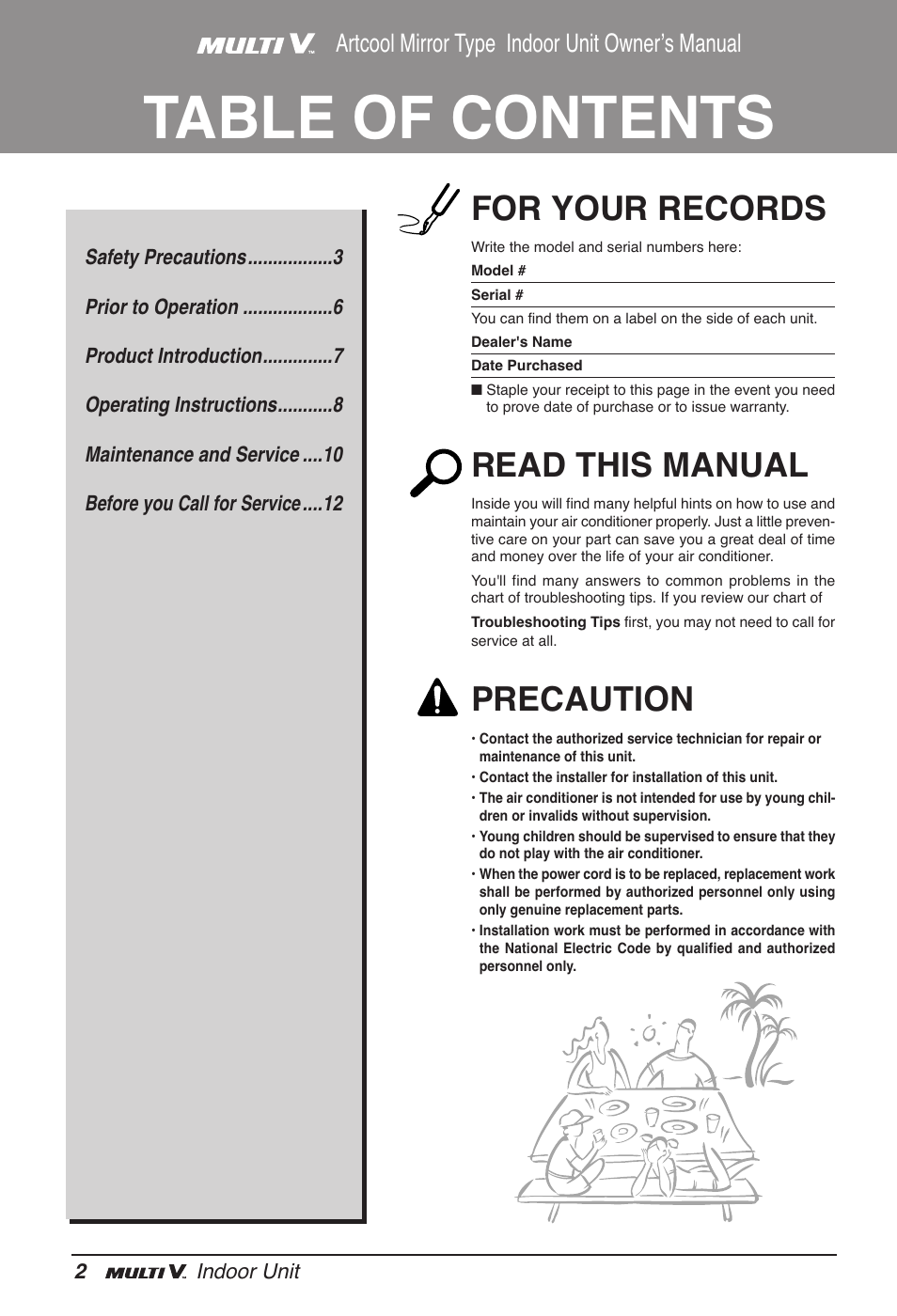 LG ARNU15GSER2 User Manual | Page 2 / 205