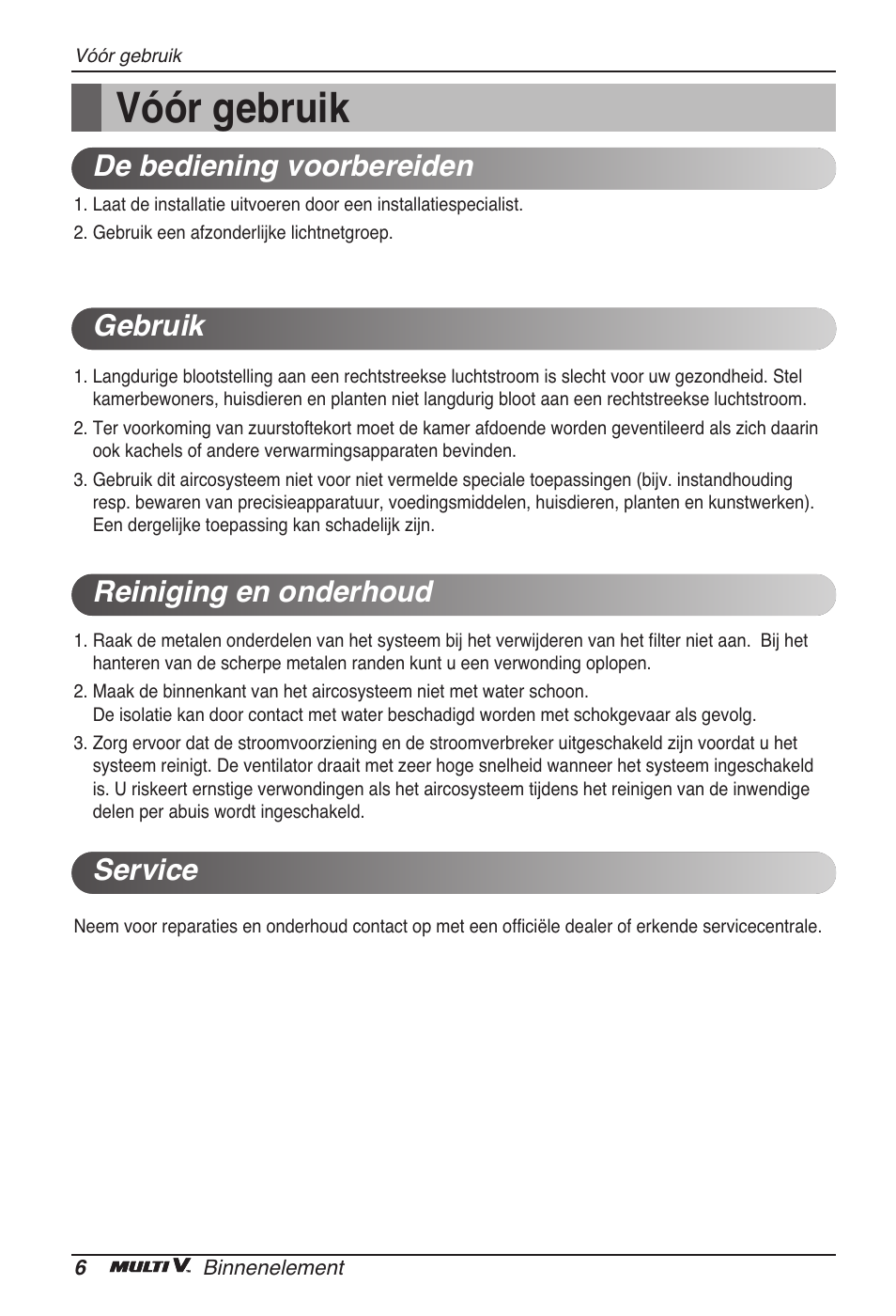 Vóór gebruik | LG ARNU15GSER2 User Manual | Page 90 / 205