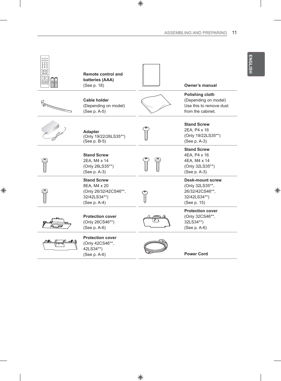 LG 26LS3500 User Manual | Page 17 / 364