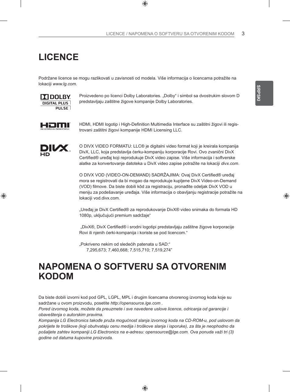 LG 26LS3500 User Manual | Page 229 / 364