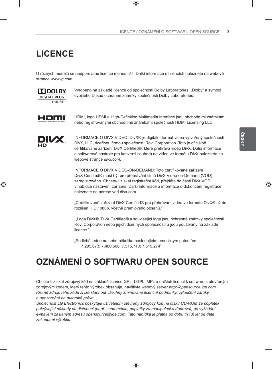 LG 26LS3500 User Manual | Page 69 / 364