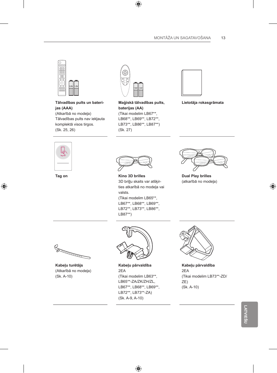 Uzstādīšanas procedūra, Montāža un sagatavošana, Izsaiņošana | LG 47LB731V User Manual | Page 367 / 588