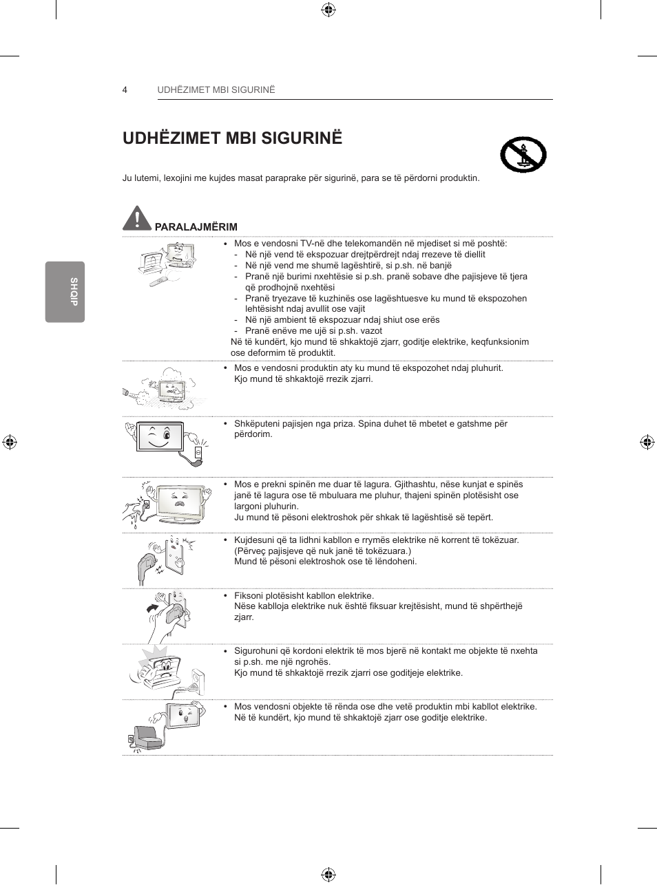 Udhëzimet mbi sigurinë | LG 47LB731V User Manual | Page 454 / 588