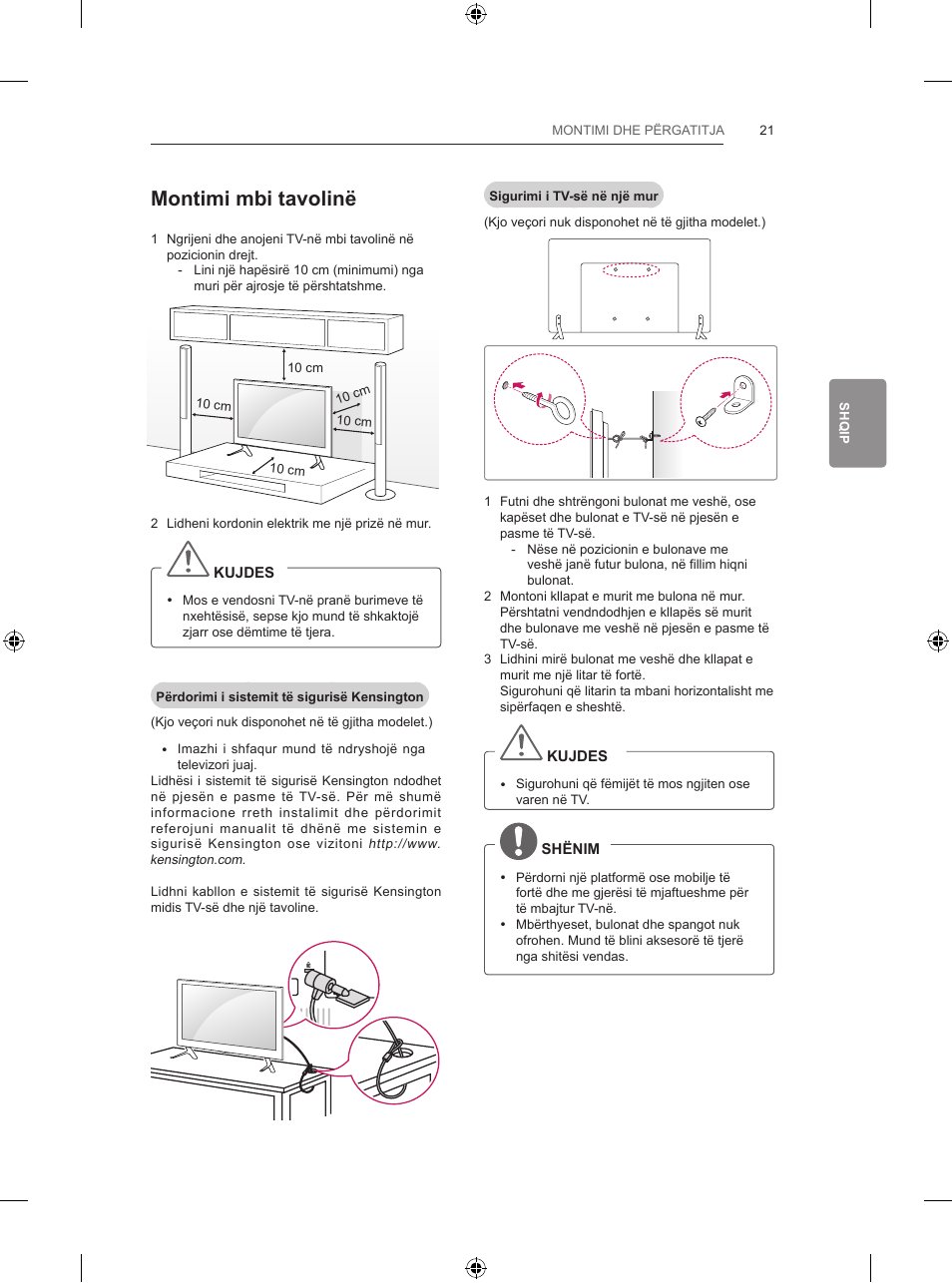 Montimi mbi tavolinë | LG 47LB731V User Manual | Page 471 / 588