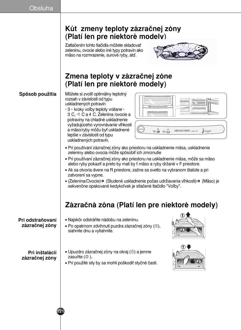 Obsluha | LG GR-L227YLQA User Manual | Page 121 / 132