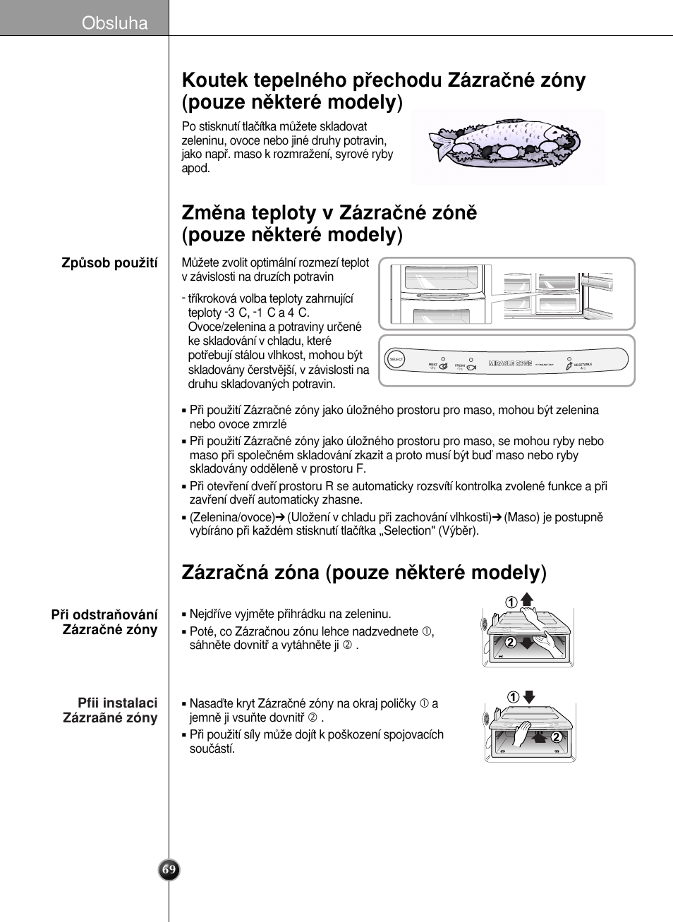 Obsluha | LG GR-L227YLQA User Manual | Page 69 / 132