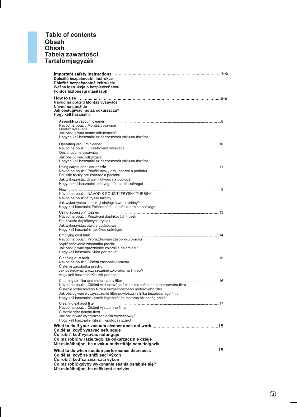 LG VC6818NRTQ User Manual | Page 4 / 27