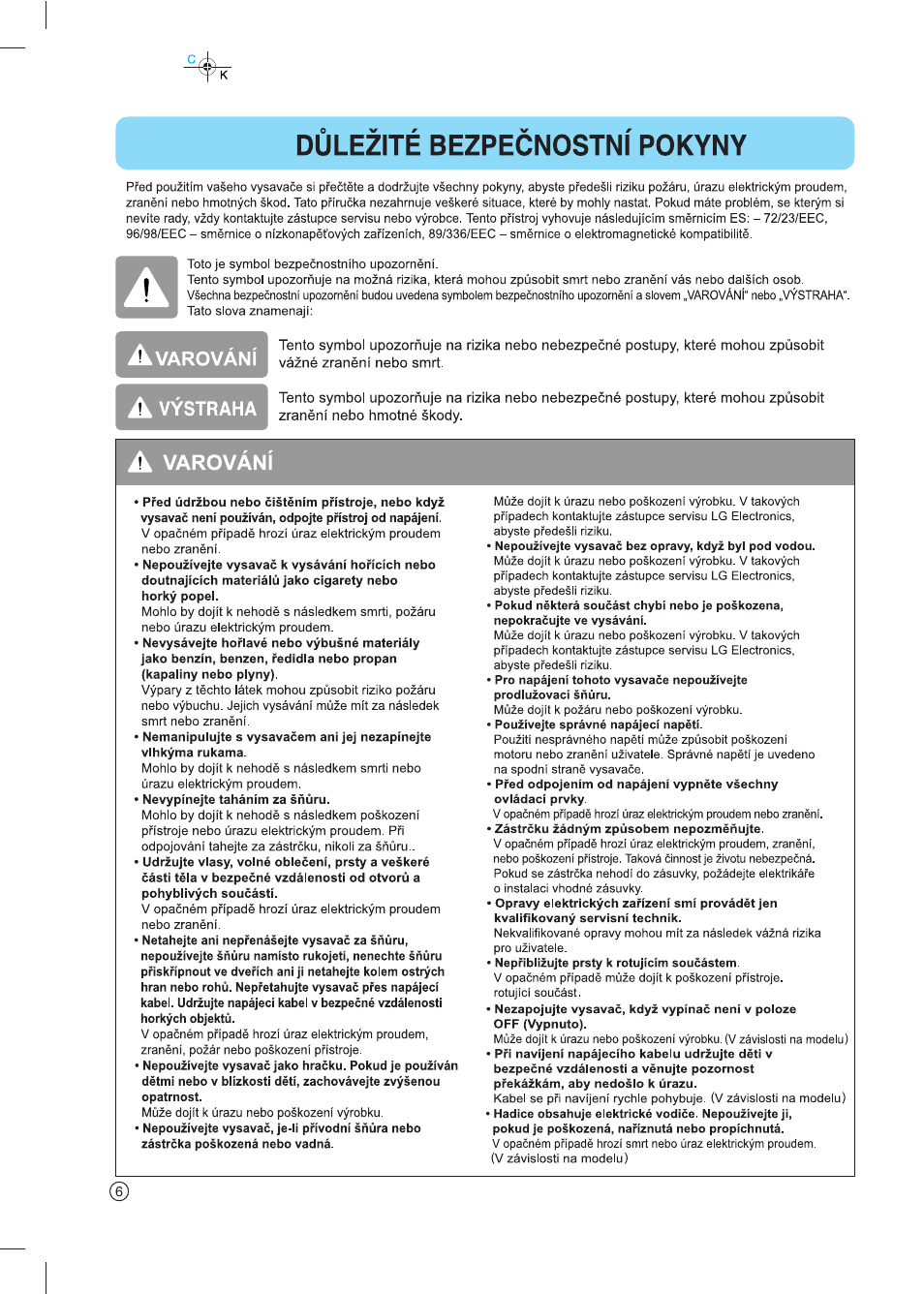 LG VC6818NRTQ User Manual | Page 7 / 27