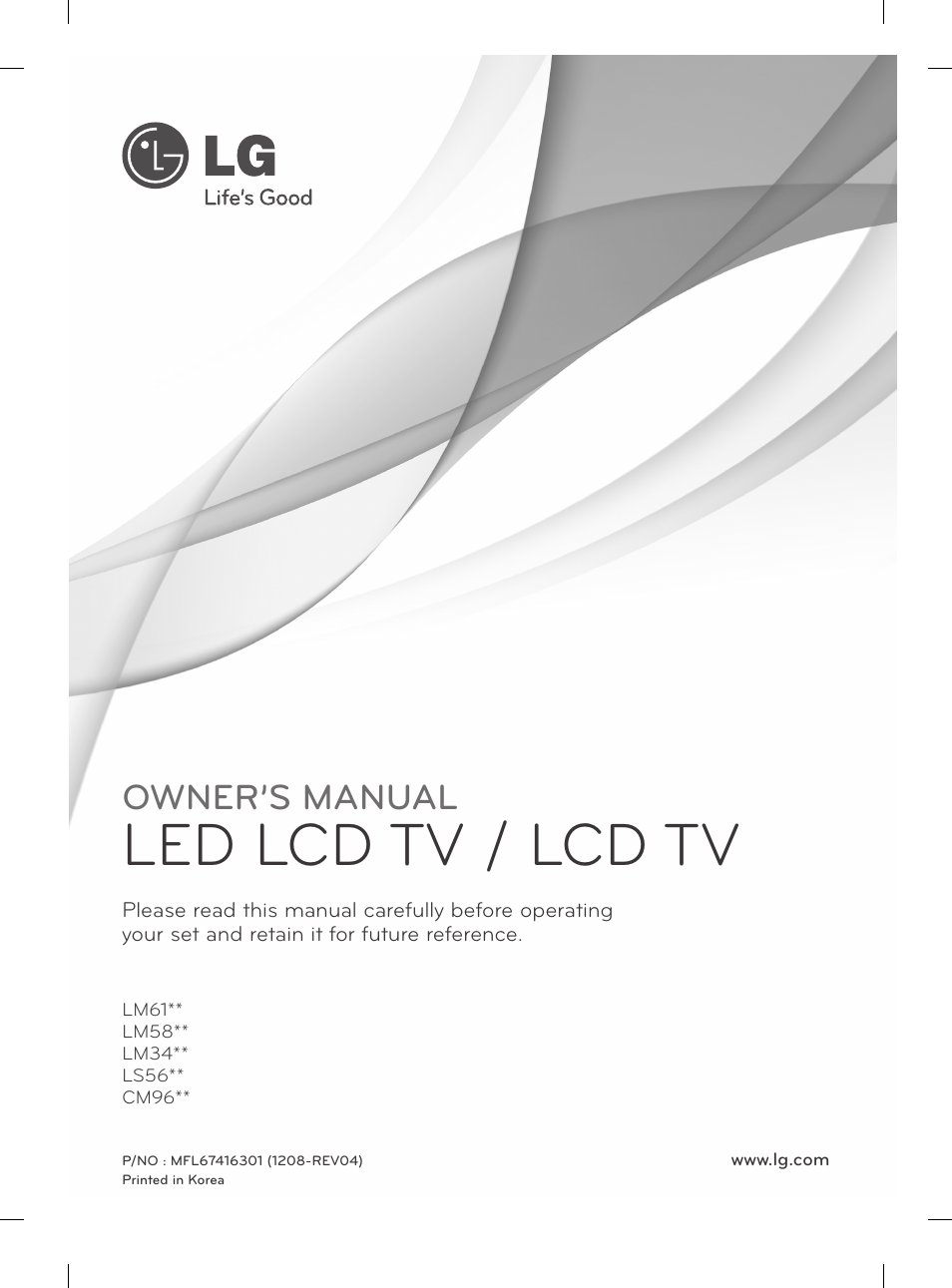 LG 47LM615S User Manual | 441 pages