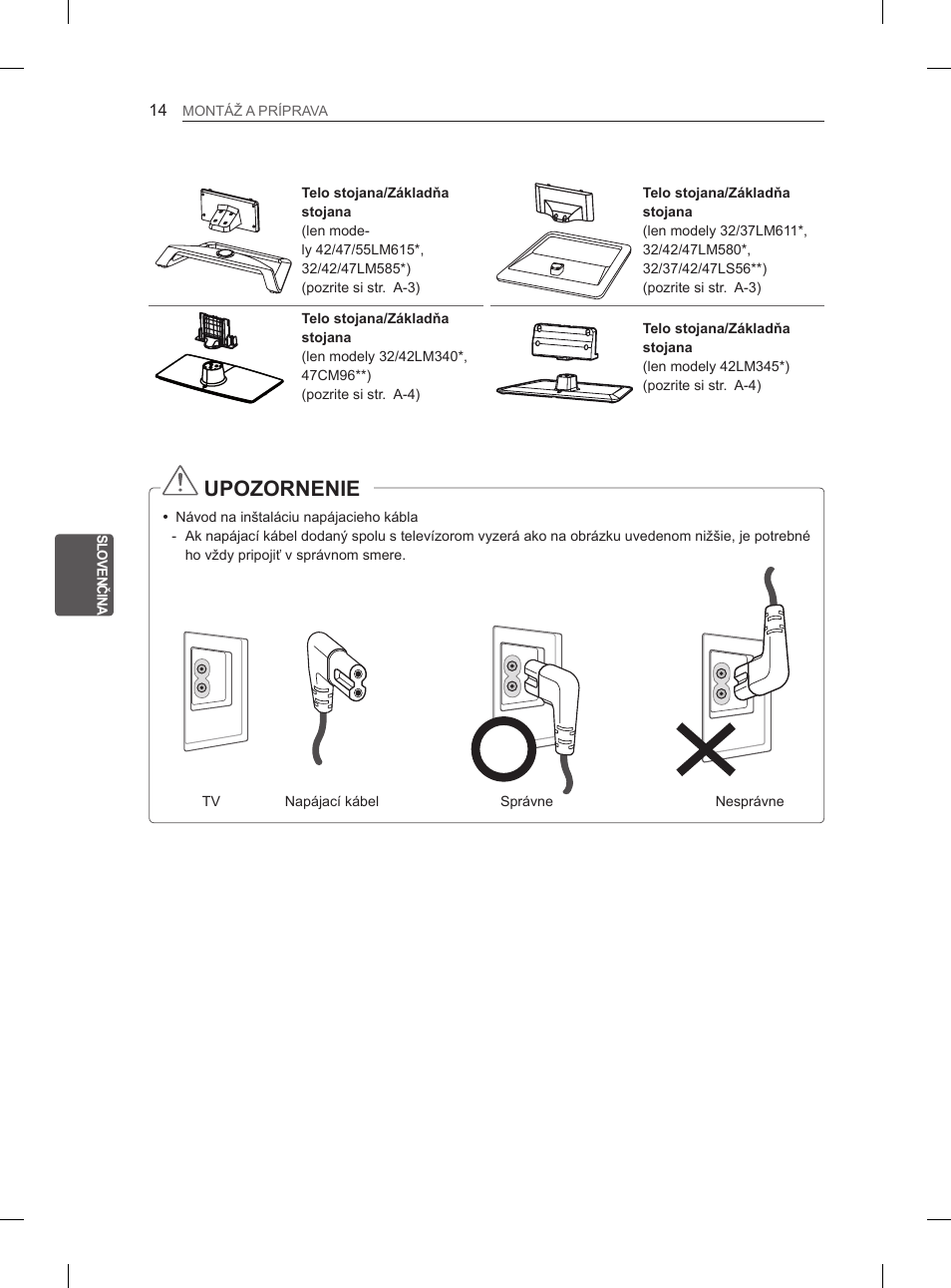 Upozornenie | LG 47LM615S User Manual | Page 116 / 441