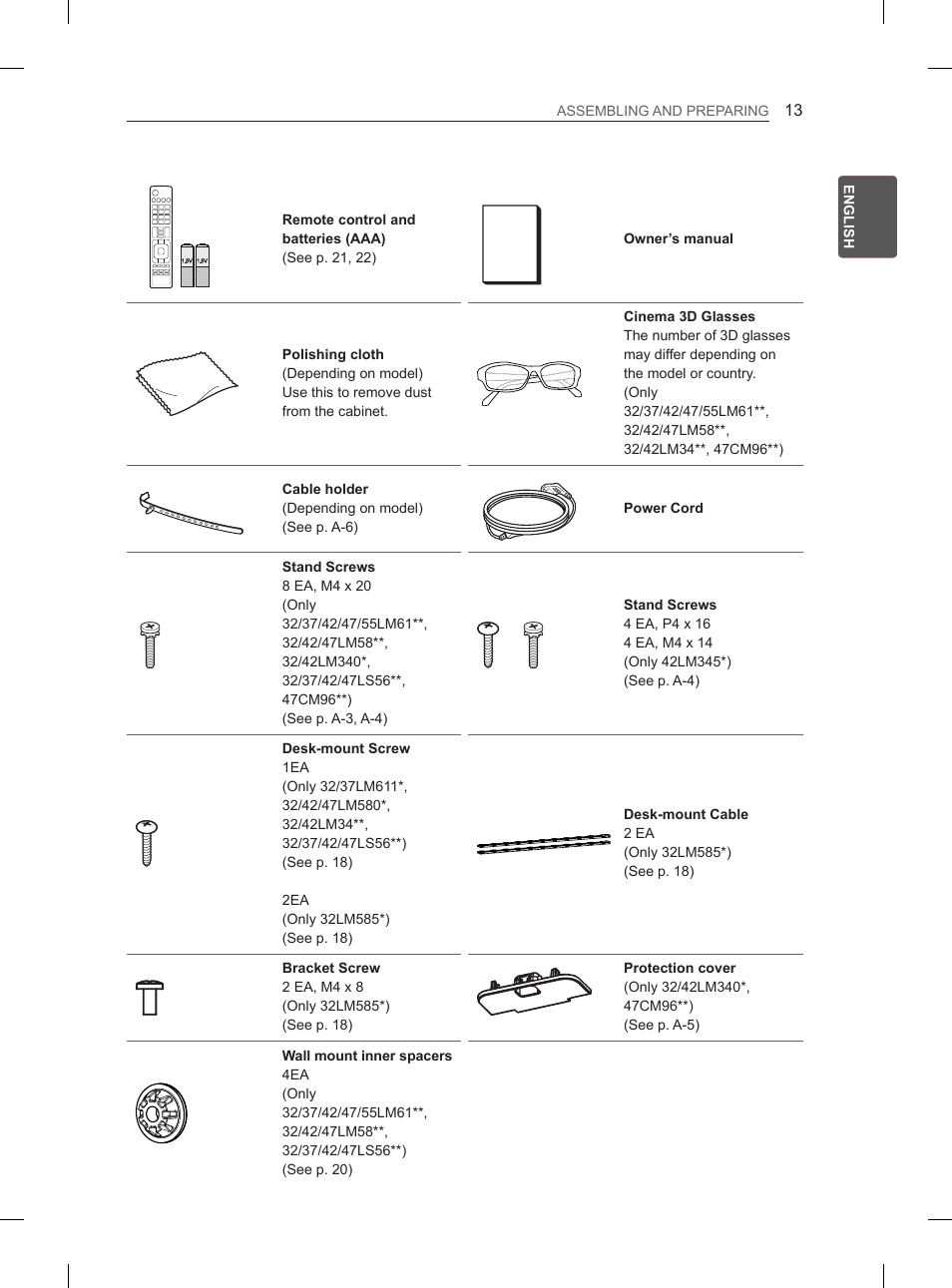 LG 47LM615S User Manual | Page 19 / 441