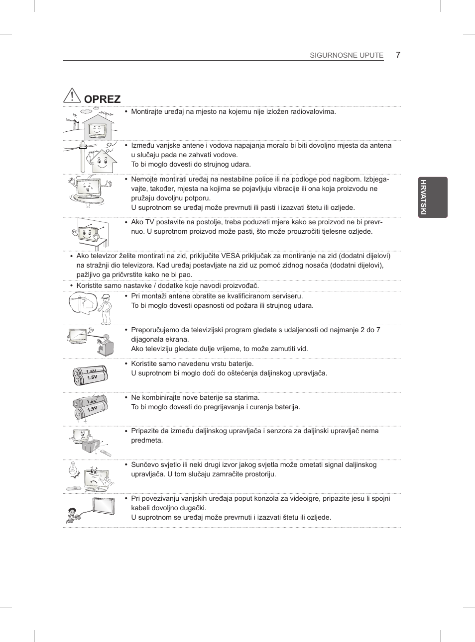 Oprez | LG 47LM615S User Manual | Page 301 / 441