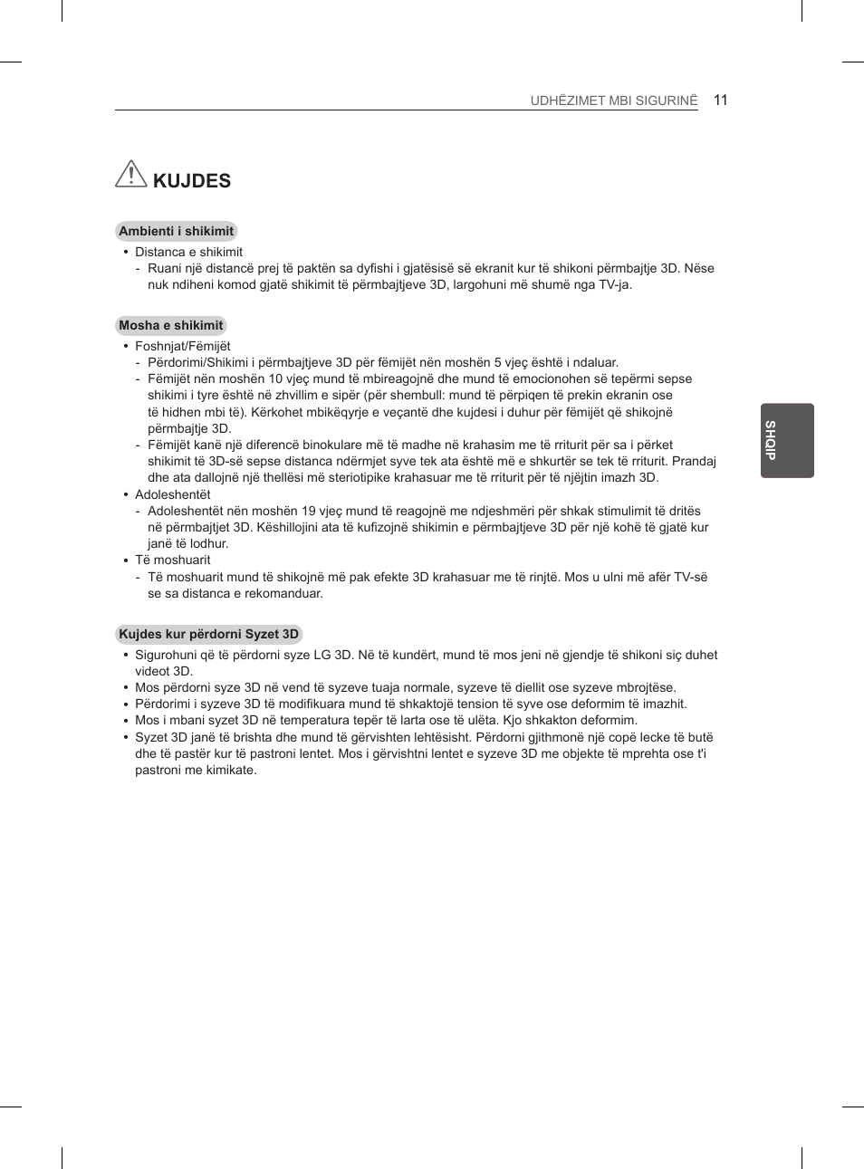 Kujdes | LG 47LM615S User Manual | Page 329 / 441