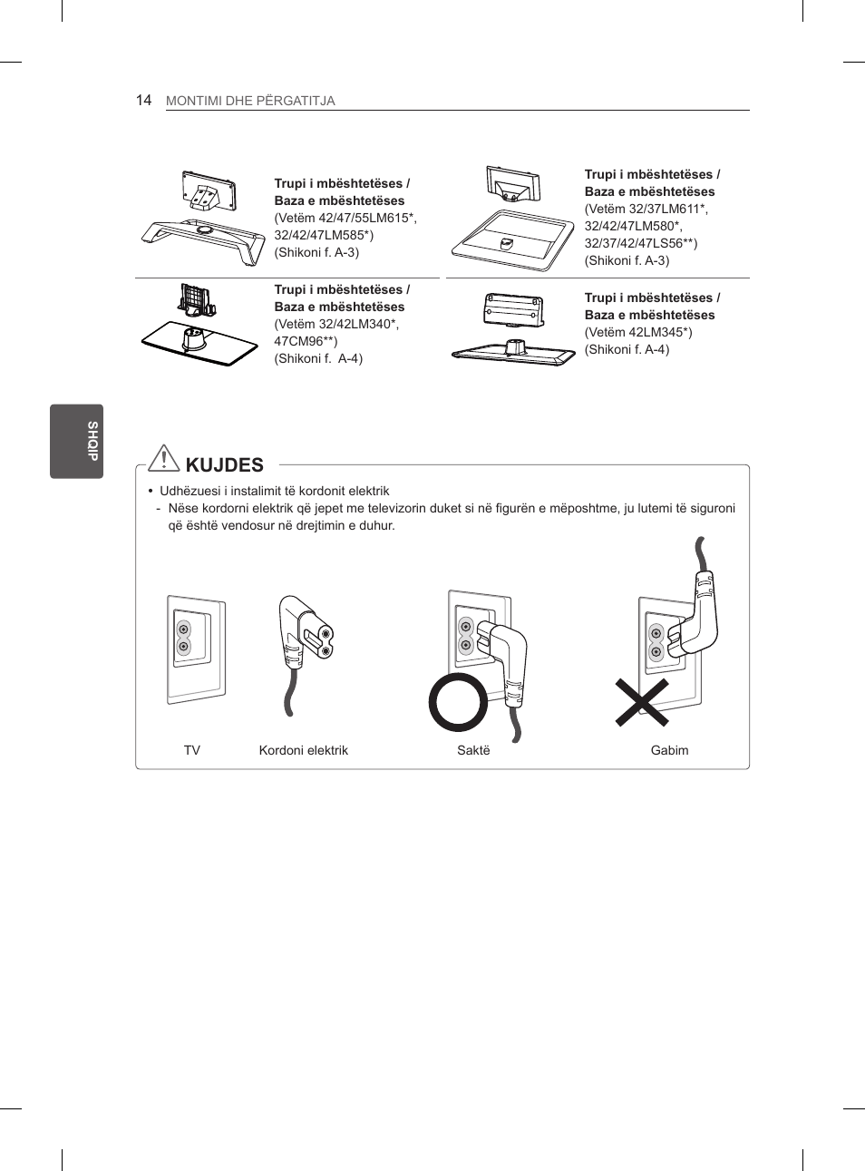 Kujdes | LG 47LM615S User Manual | Page 332 / 441