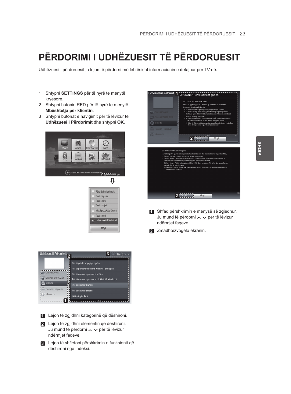 Përdorimi i udhëzuesit të përdoruesit, Sq shqip përdorimi i udhëzuesit të përdoruesit | LG 47LM615S User Manual | Page 341 / 441