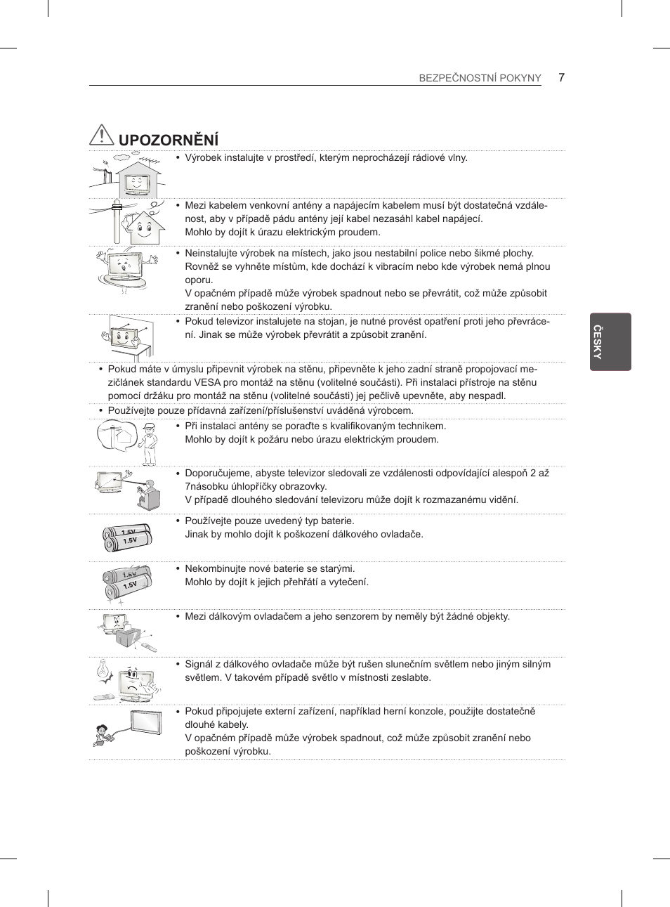 Upozornění | LG 47LM615S User Manual | Page 85 / 441