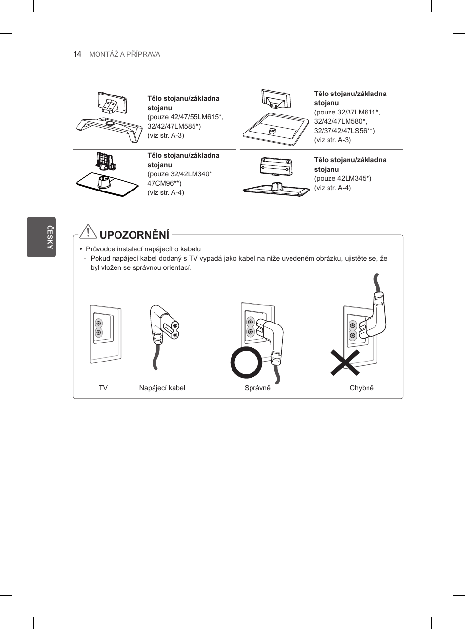 Upozornění | LG 47LM615S User Manual | Page 92 / 441