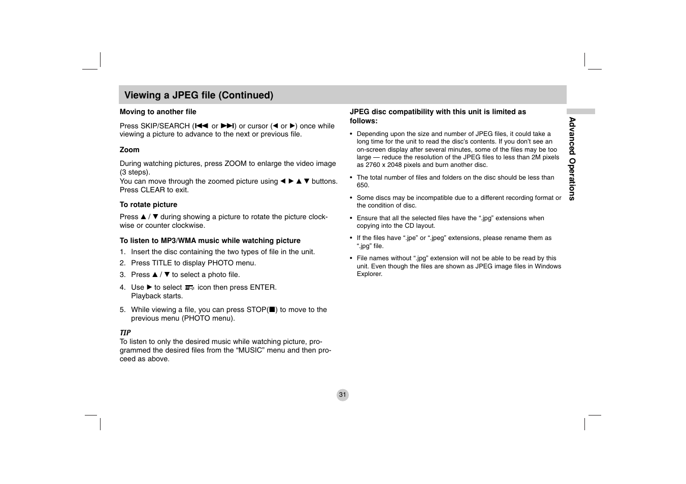 LG DP271B User Manual | Page 31 / 211