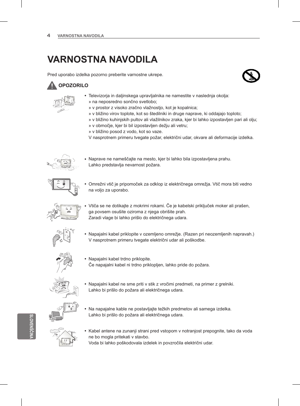 Varnostna navodila | LG 47LM860V User Manual | Page 294 / 521