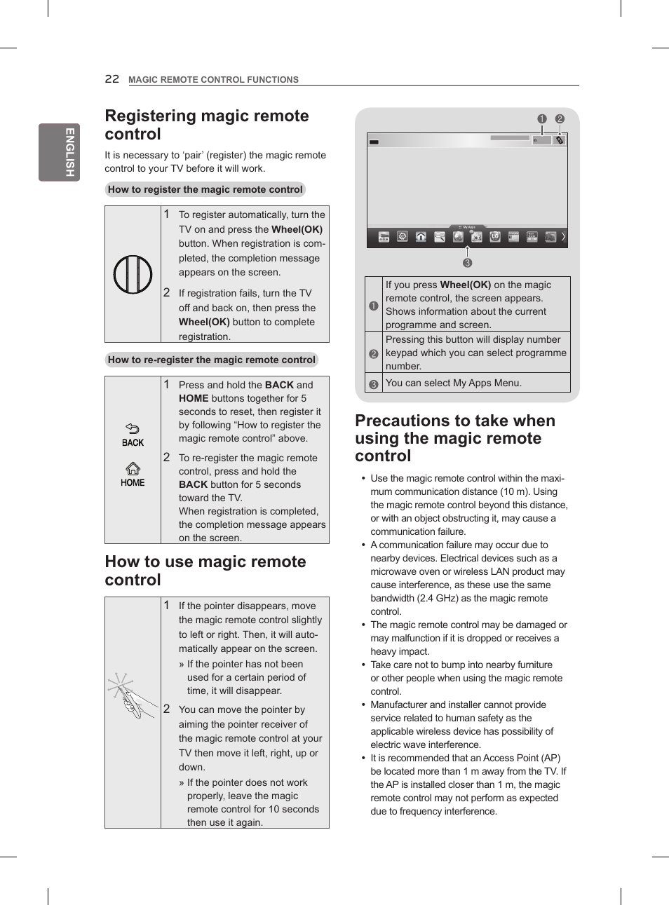 Registering magic remote control | LG 47LM860V User Manual | Page 32 / 521