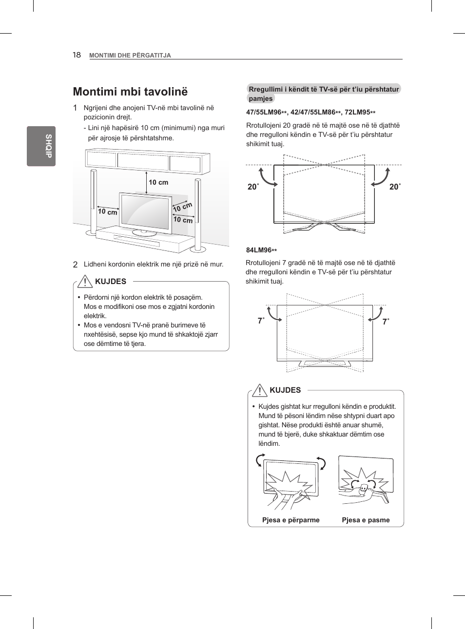 Montimi mbi tavolinë | LG 47LM860V User Manual | Page 392 / 521