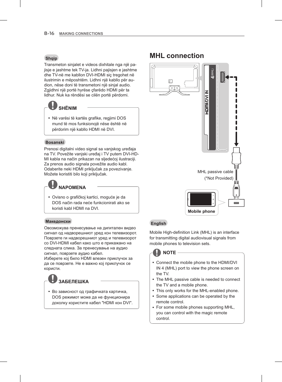 Mhl connection | LG 47LM860V User Manual | Page 474 / 521