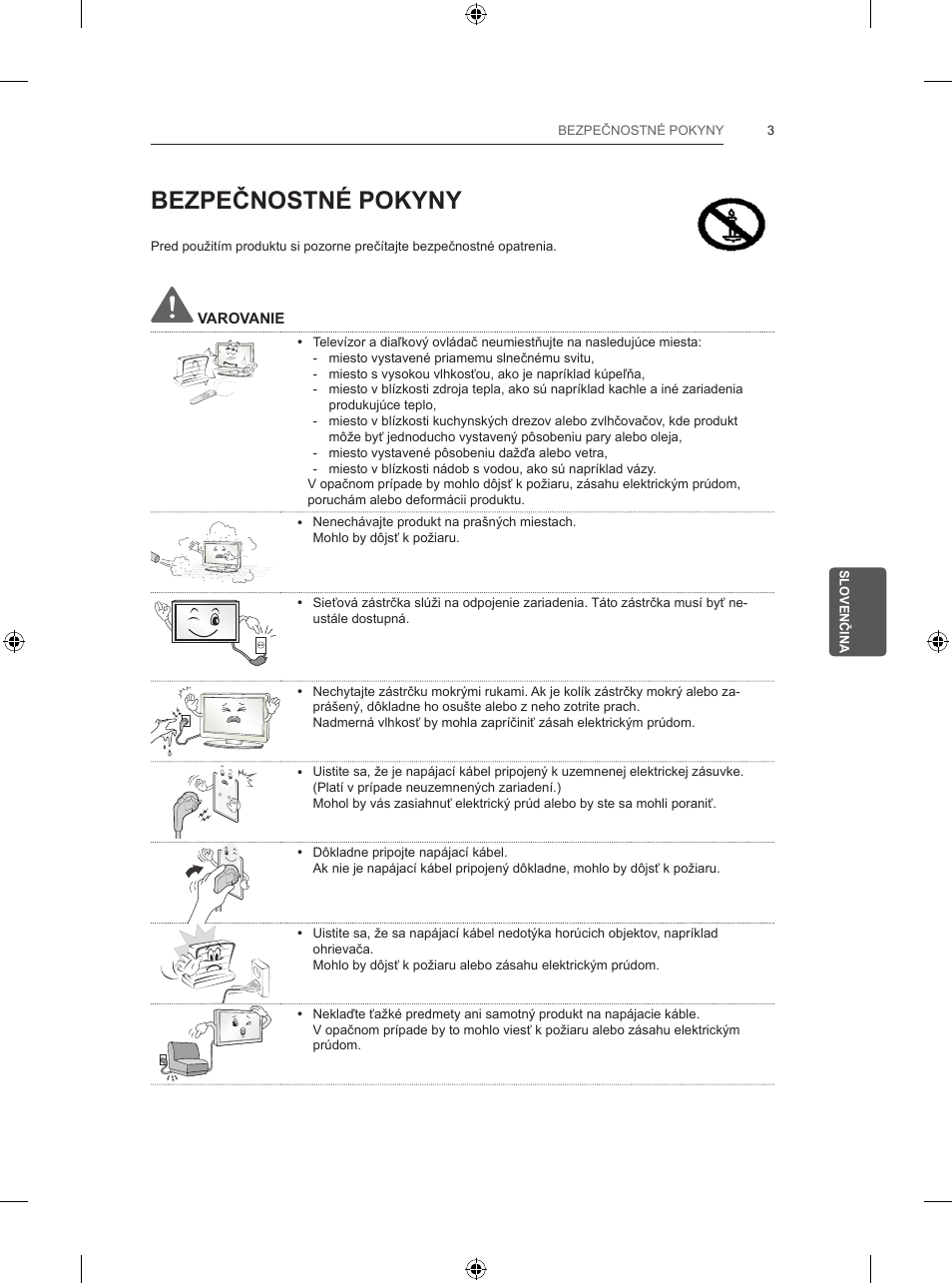 Bezpečnostné pokyny | LG 47LB570V User Manual | Page 123 / 392