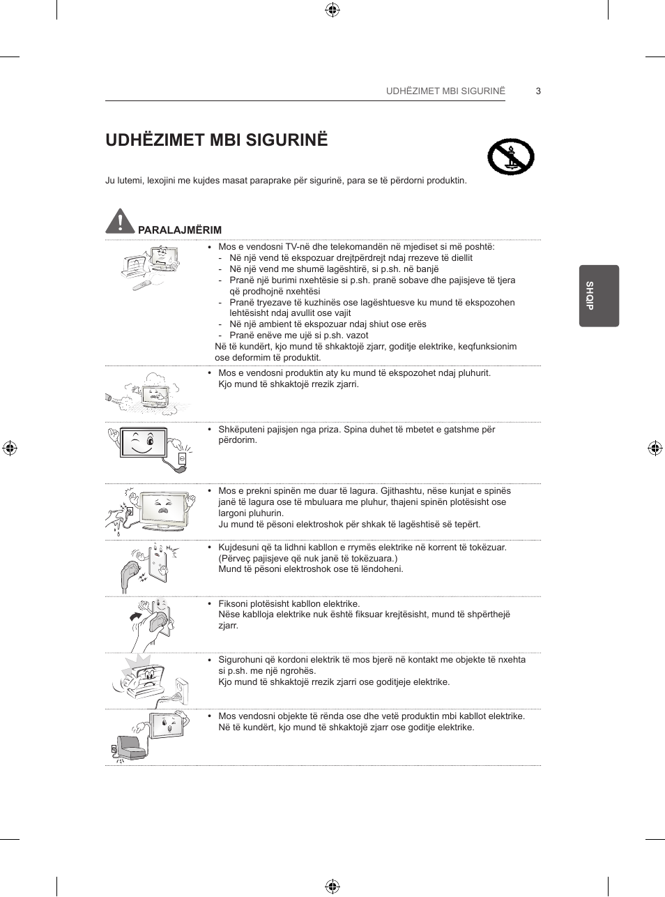 Udhëzimet mbi sigurinë | LG 47LB570V User Manual | Page 299 / 392