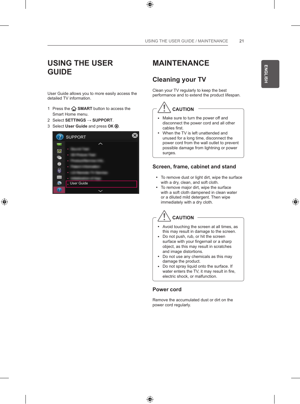 Using the user guide, Maintenance, Cleaning your tv | LG 47LB570V User Manual | Page 53 / 392