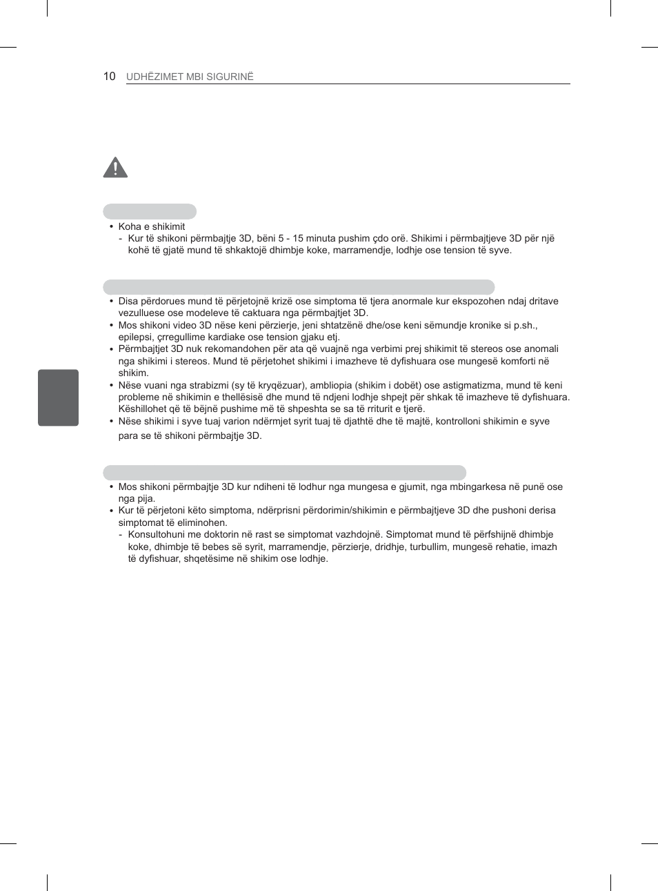 Paralajmërim, Shikimi i imazheve 3d (vetëm për modelet 3d) | LG 37LS570S User Manual | Page 385 / 519