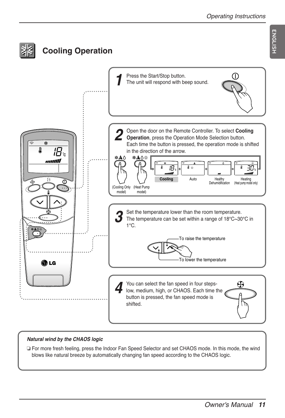 Cooling operation | LG MV12AH User Manual | Page 11 / 413