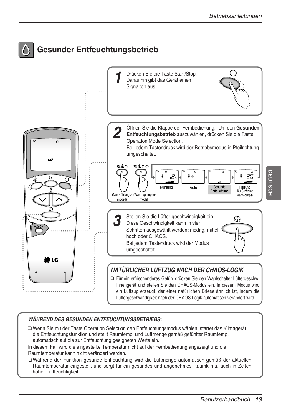 Gesunder entfeuchtungsbetrieb | LG MV12AH User Manual | Page 113 / 413