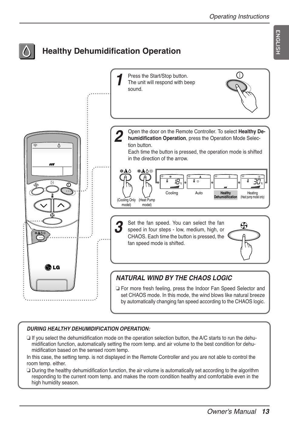 Healthy dehumidification operation | LG MV12AH User Manual | Page 13 / 413