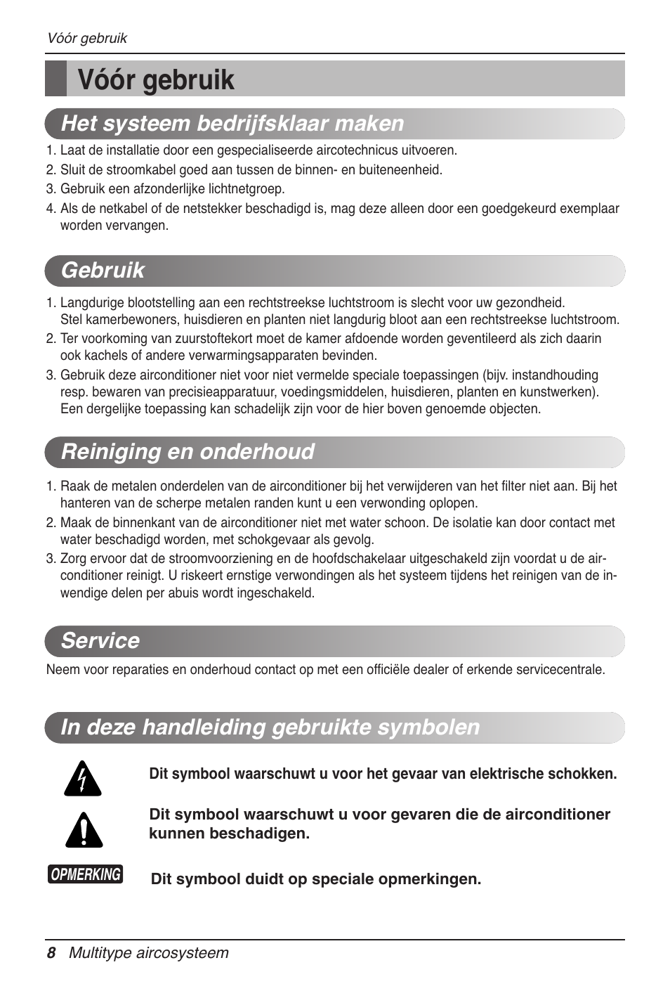 Vóór gebruik | LG MV12AH User Manual | Page 132 / 413