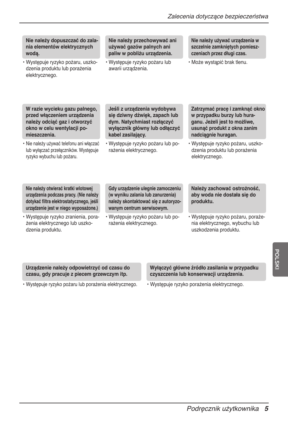 Podręcznik użytkownika 5 | LG MV12AH User Manual | Page 153 / 413