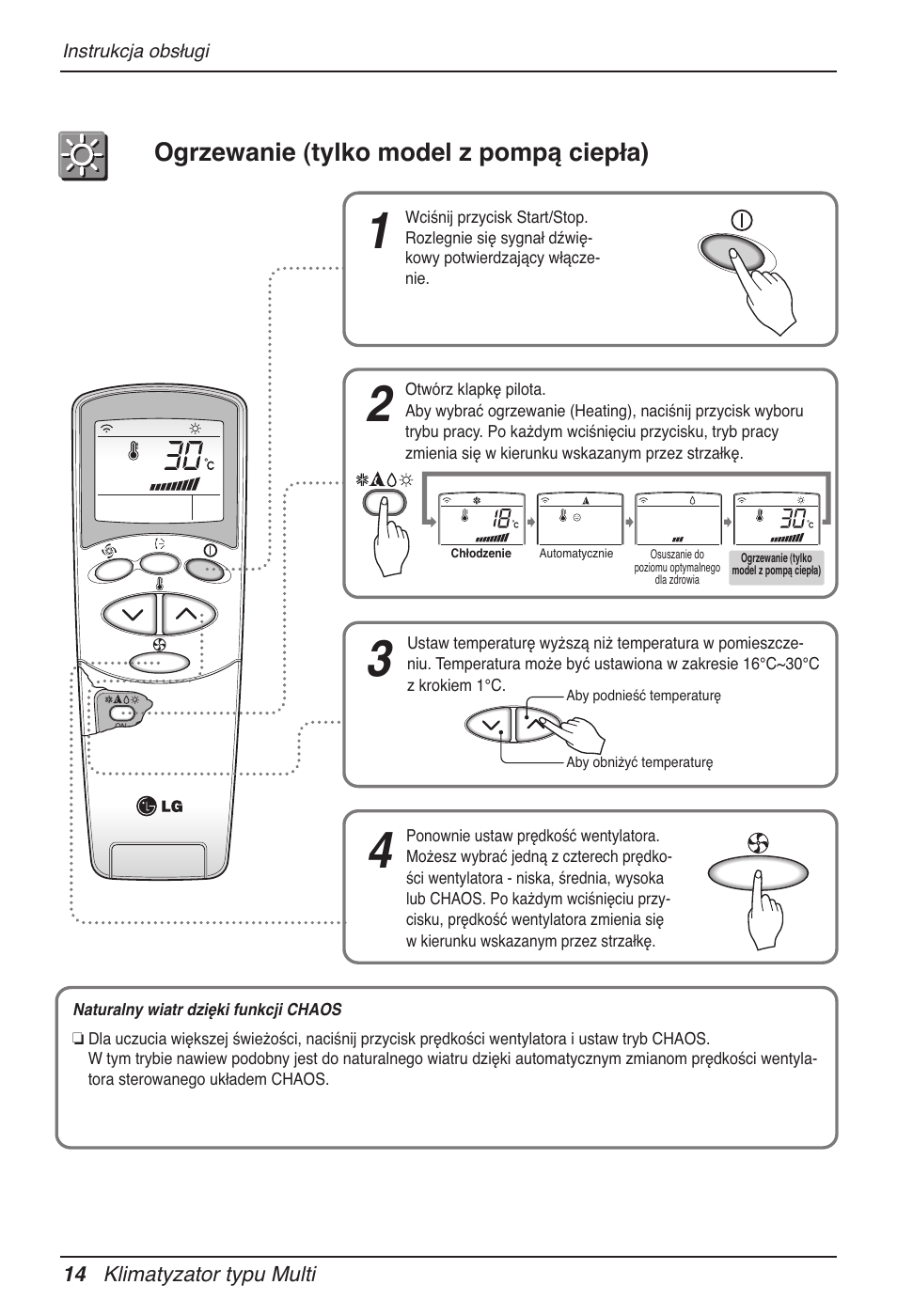 Ogrzewanie (tylko model z pompą ciepła) | LG MV12AH User Manual | Page 162 / 413