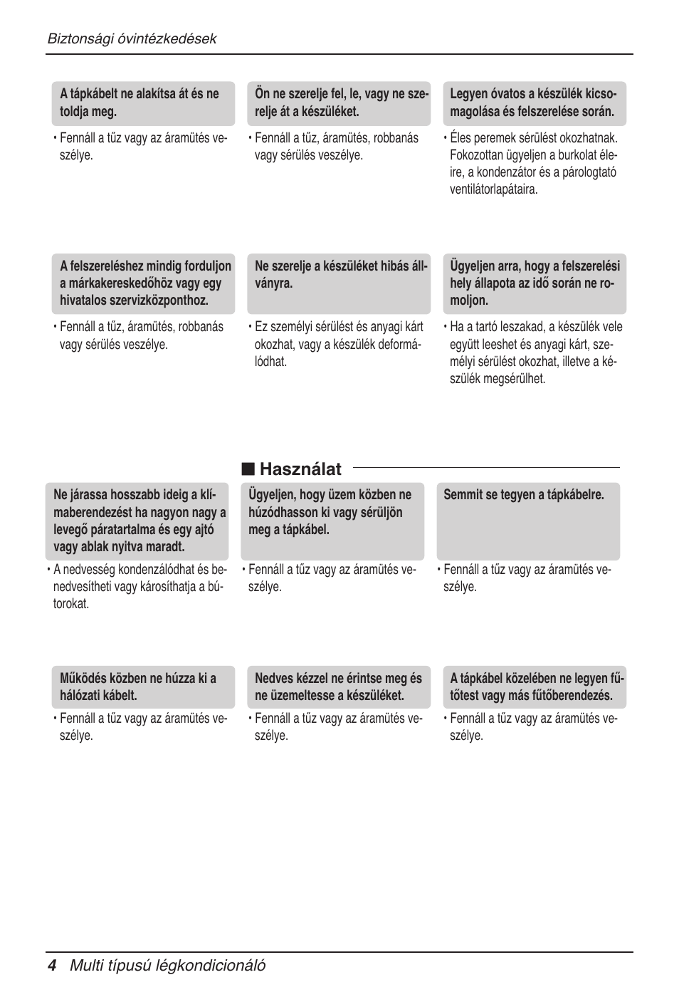 N használat | LG MV12AH User Manual | Page 176 / 413