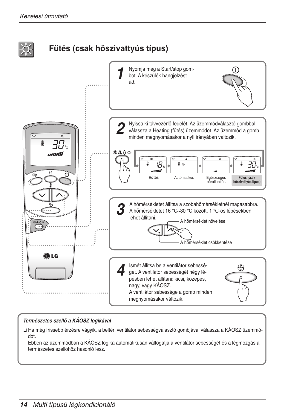 Fűtés (csak hőszivattyús típus) | LG MV12AH User Manual | Page 186 / 413