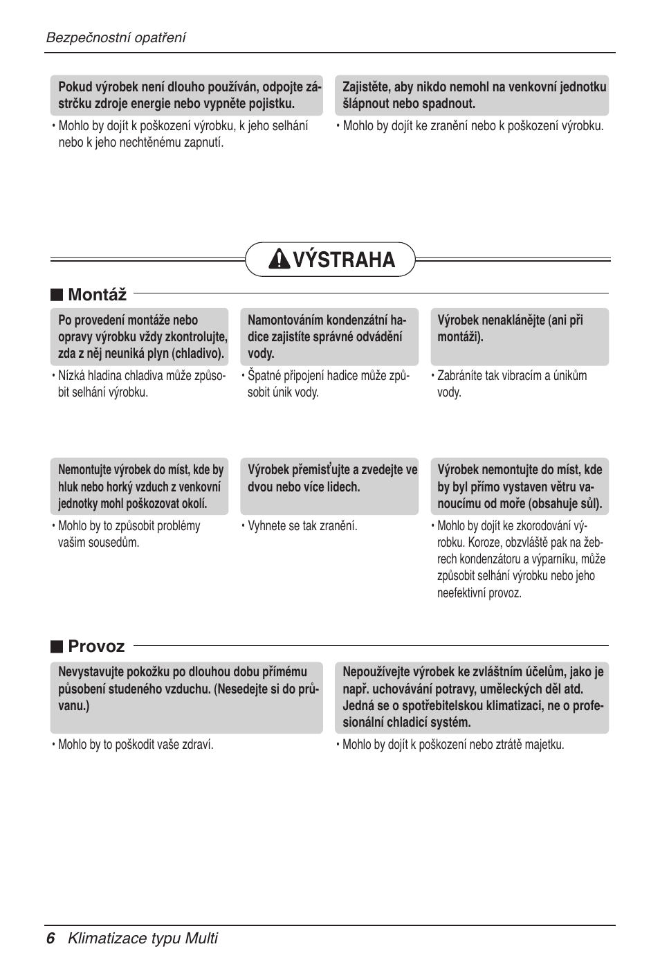 N montáž n provoz | LG MV12AH User Manual | Page 202 / 413