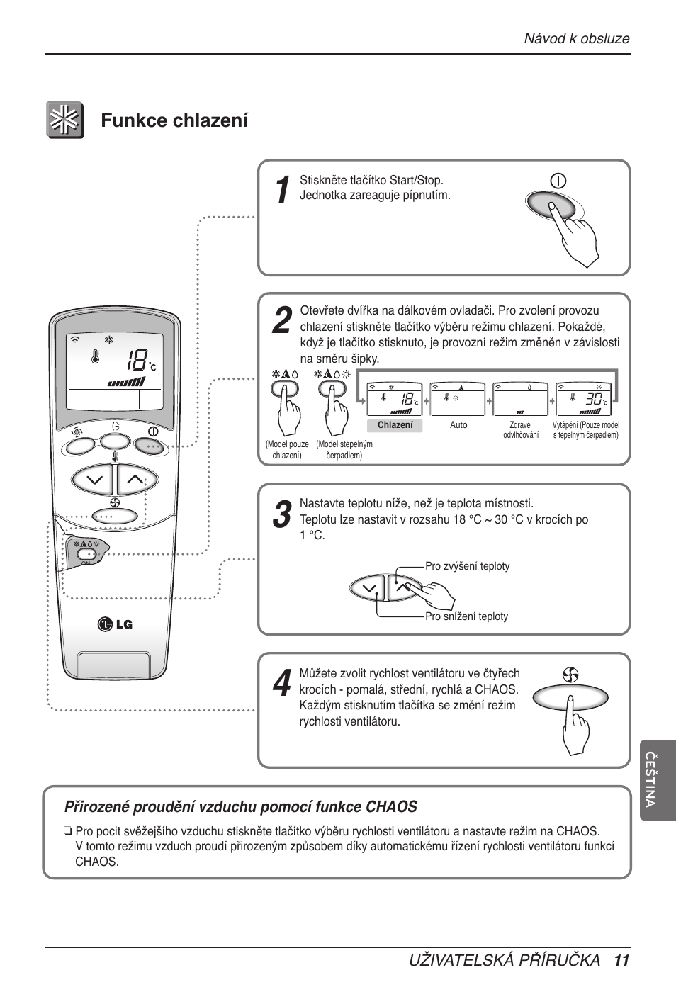 Funkce chlazení | LG MV12AH User Manual | Page 207 / 413